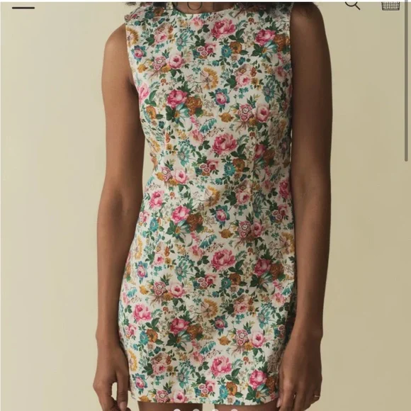 NWT DOEN Adele Dress Liberty Rose Romance Fabric Baby Doll Dress Floral - Picture 2 of 10